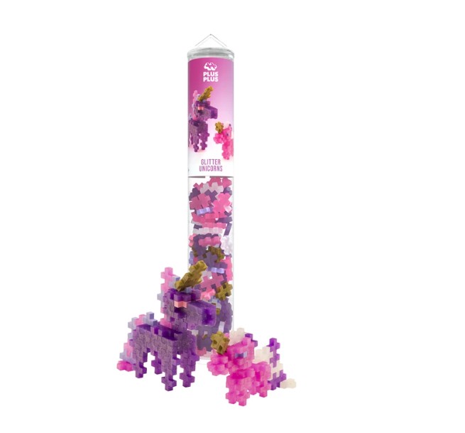 Plus-Plus Mehrfarbig 100 Kreativ Bausteine Glitzer Einhorn - Bild 3